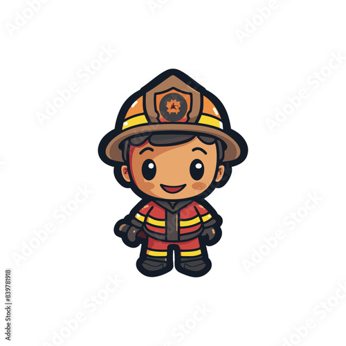 vector design of a firefighter