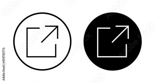 Link icon vector isolated on white background. Link vector icon. External link symbol vector icon. Hyperlink symbol