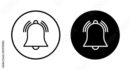 Bell Icon vector isolated on white background. Notification symbol. Bell vector icon
