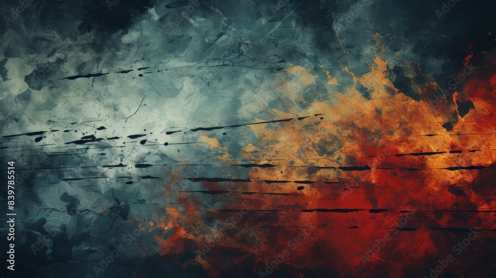 Bold, grungy acid wash textures in a flat illustration style with edgy and artistic design.