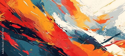 Abstract Watercolor Background with Paint Splashes Effects