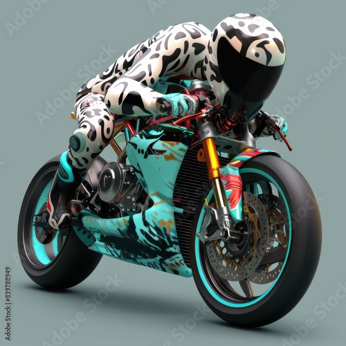 leopar ride sport motocycle photo
