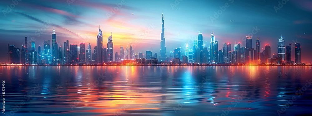 Motion blur photo of real gdp index chart uae- dubai city 5th place generative ai Motion blur photo of real gdp index chart uae- dubai city 5th place generative ai