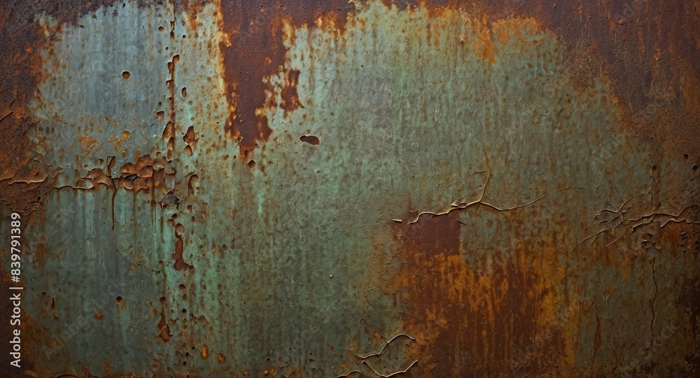 Fototapeta premium Background. Rusty metal texture. Peeling paint.