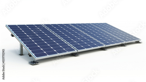 solar panel isolated on white, eco friendly green energy, green tech 