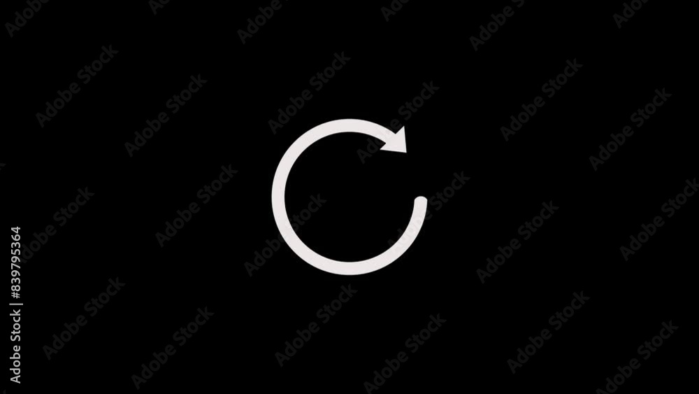 Animated Refresh button, circle arrow icon set, animation click on the refresh icon on transparent background,
Refresh Sign. Seamles looping. 3d render. Refresh Sign on a Black Background.