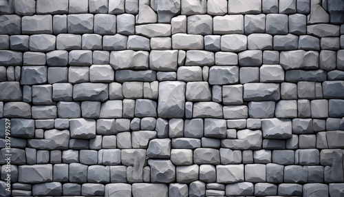 統一感のない大きさの石の石壁 photo