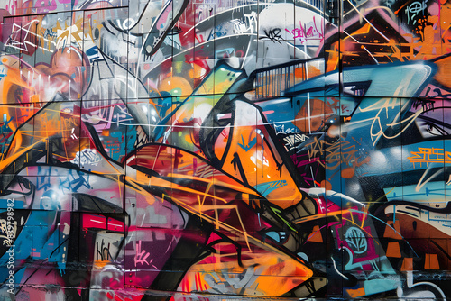 Street murals in urban Graffiti Art