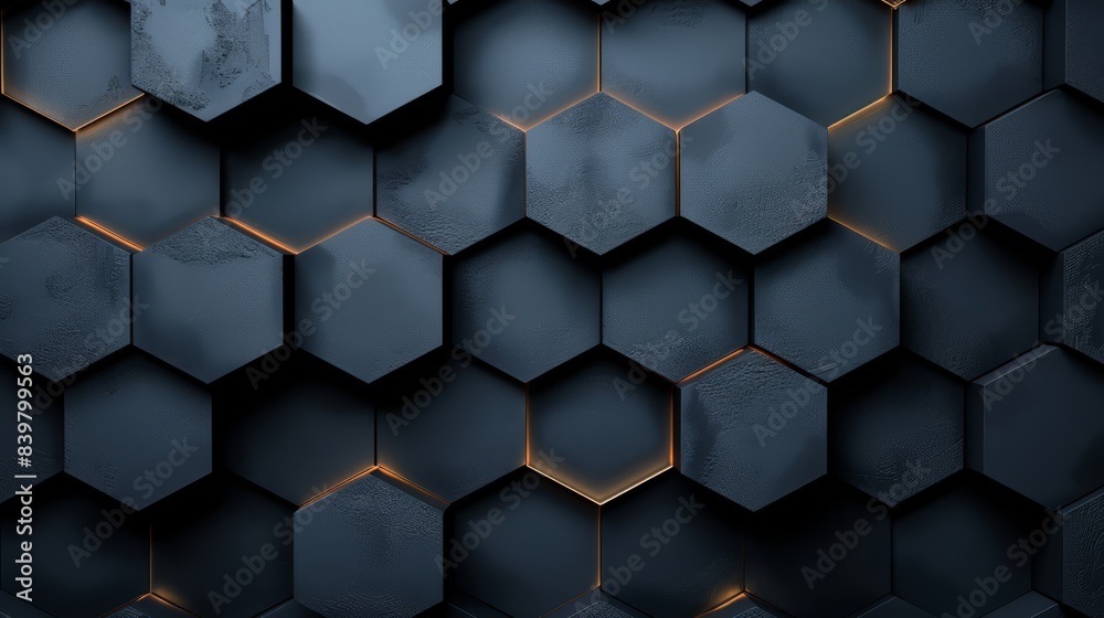 Abstract hexagon pattern, modern and sleek, dynamic design, copy space Abstract hexagon pattern, modern and sleek, dynamic design, copy space