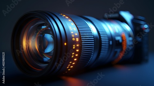 glowing highlight effect on the lens of the lens © asma