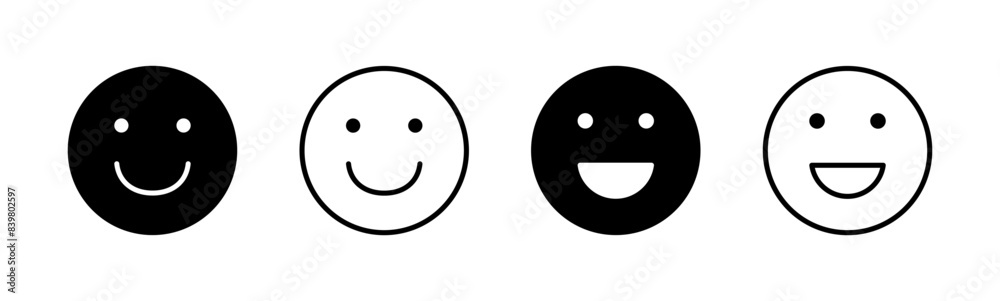 smile icon set. smile emoticon icon. feedback smile icon set. smile emoticon icon. feedback