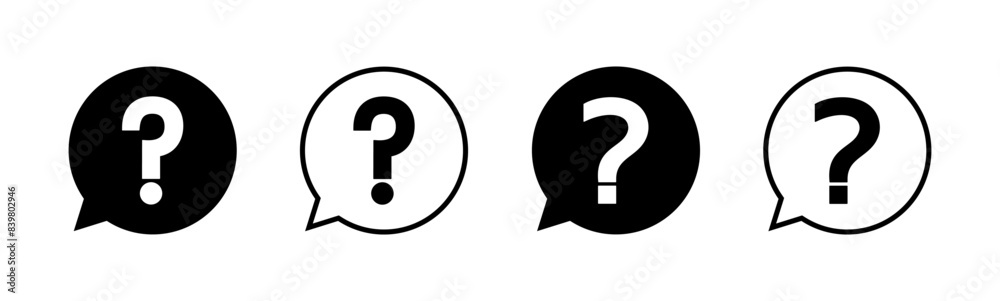 Question icon set. question mark icon vector. Question icon set. question mark icon vector.