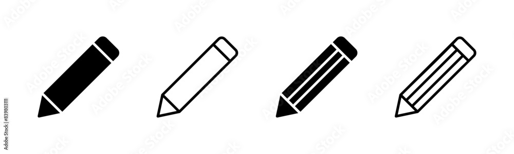 Pencil icon set. pen symbol. edit icon vector Pencil icon set. pen symbol. edit icon vector
