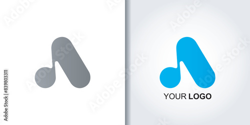 abstract letter a logo template vector