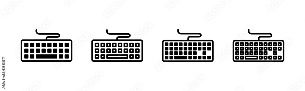 Keyboard icon set. keyboard vector symbol