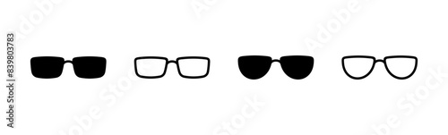 Glasses icon set. Glasses vector icon