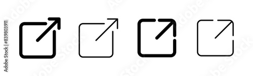 External link icon set. link icon vector. hyperlink symbol
