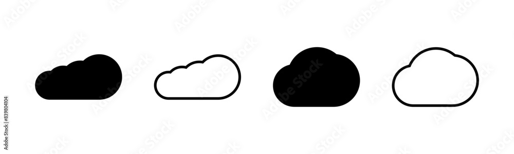 Cloud icon set. cloud vector icon Cloud icon set. cloud vector icon