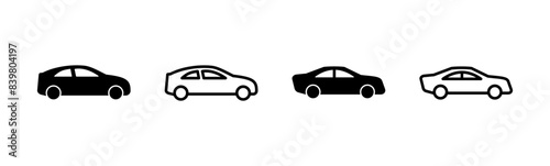 Car icon set. car vector icon. small sedan
