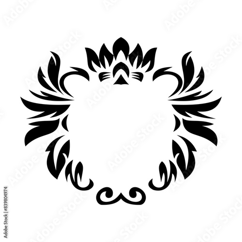 simple tribal floral ornament...