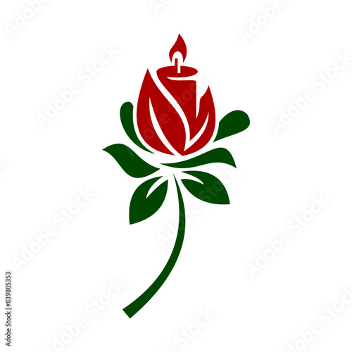 rose and candle logo.eps