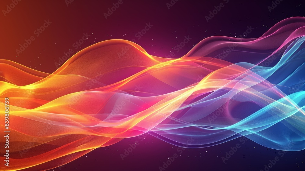 Fototapeta premium Abstract Design with Wave Lines
