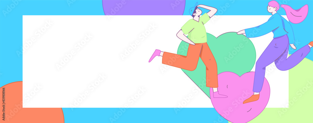 Happy Valentine's Day flat character vector concept business hand drawn illustration
Happy Valentine's Day flat character vector concept business hand drawn illustration