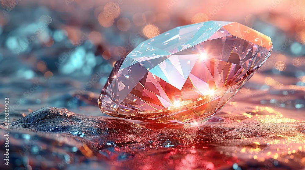Gleaming Majesty: Illustrating the Beauty of a Sparkling Diamond Gleaming Majesty: Illustrating the Beauty of a Sparkling Diamond