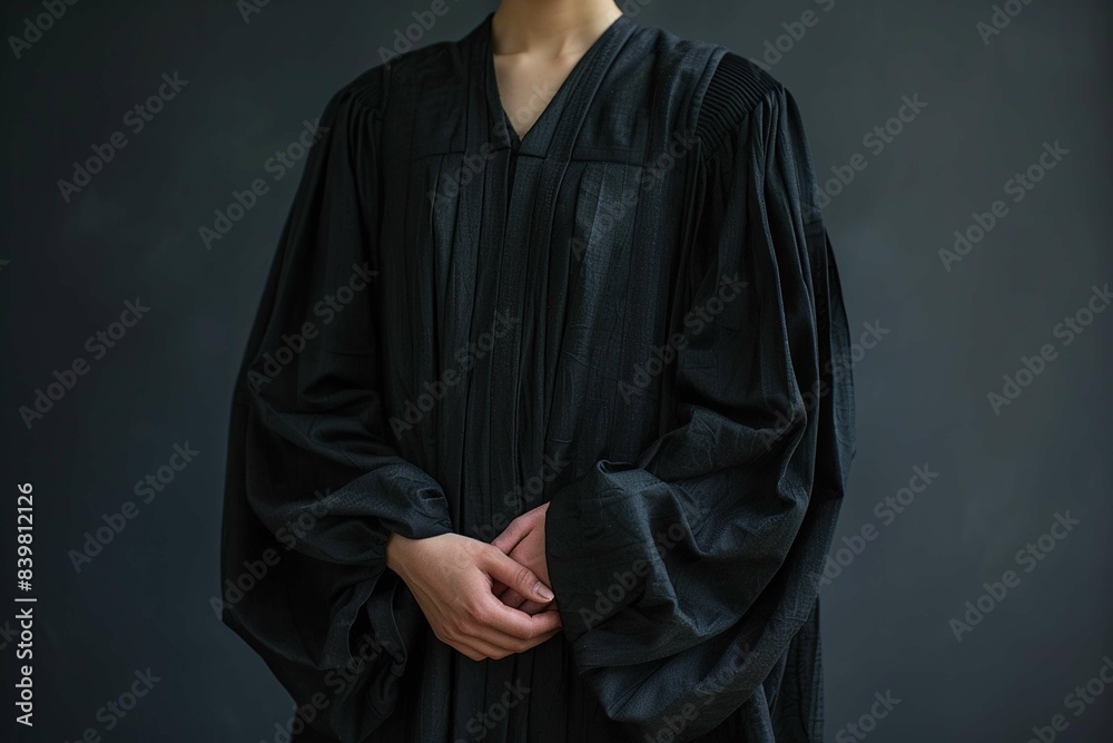 Female judge's robe with space for text Female judge's robe with space for text