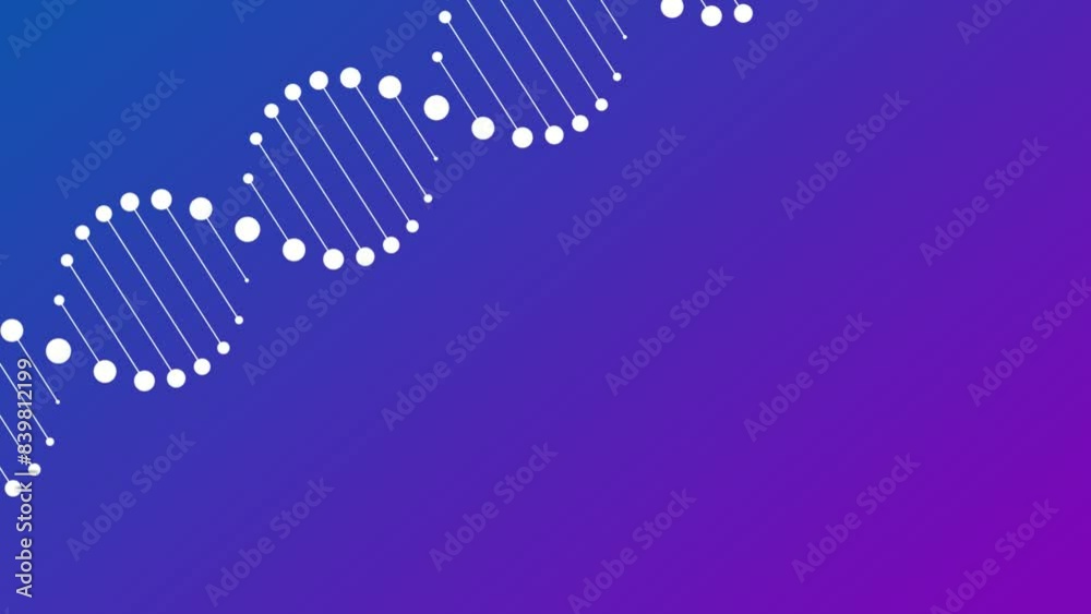 Seamless Looping DNA Double Helix on Gradient Background with Copy Space Seamless Looping DNA Double Helix on Gradient Background with Copy Space