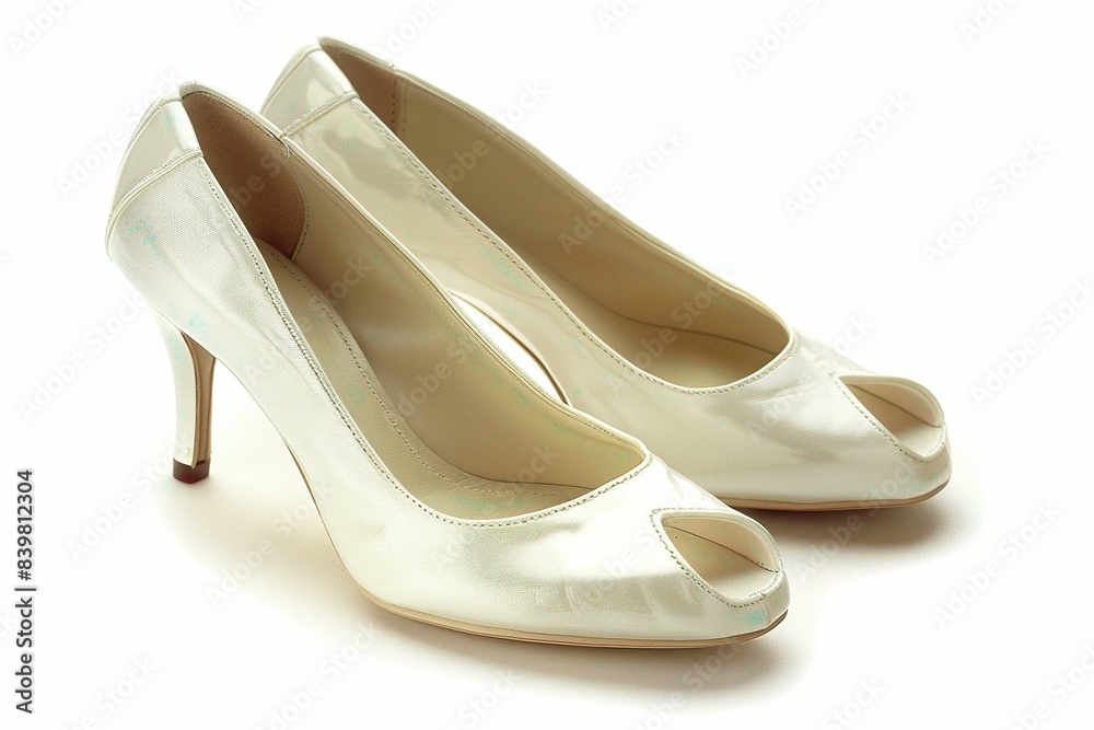 Peep-toe shoes, isolated on white Peep-toe shoes, isolated on white