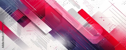 Abstract Geometric Red Gradient Background
