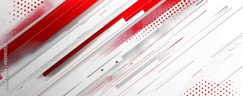 Modern Red and White Abstract Background