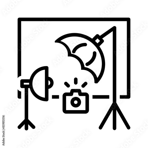 Vector black line icon for 