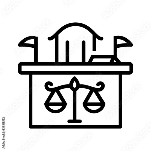 Vector black line icon for 