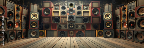 Old sound system backgroun photo