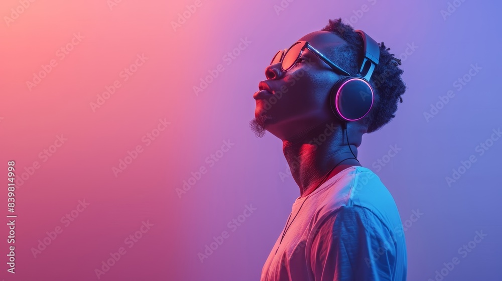 Naklejka premium Vibrant Music Enjoyment