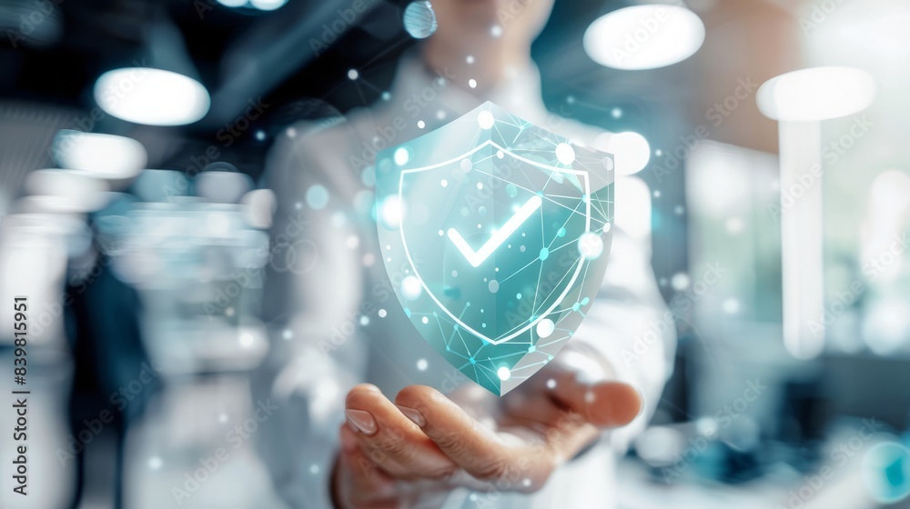 Businessman with virtual cyber security technology and online data protection for security of data storage used by global business network server to secure cyber information Businessman with virtual cyber security technology and online data protection for security of data storage used by global business network server to secure cyber information