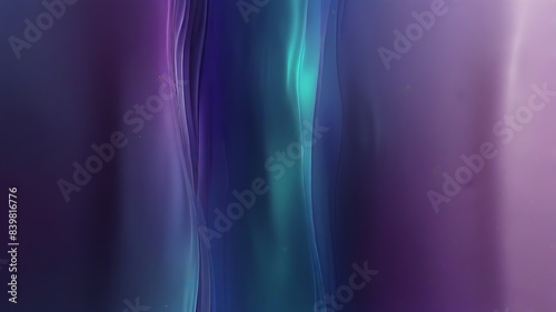 Abstract holographic iridescent purple and turquoise liquid metal texture background. Colorful abstract gleaming fluid material.