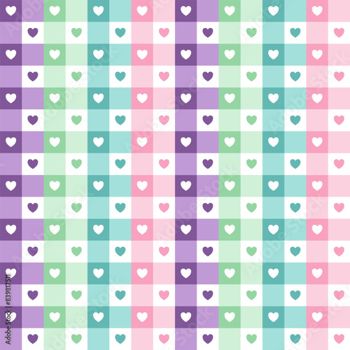 Seamless pattern with hand drawn heart. Background for textile, wrapping paper, fashion, illustration.