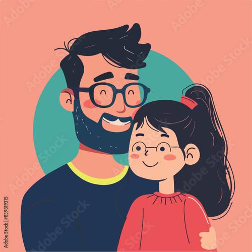 Happy Father and Daughter