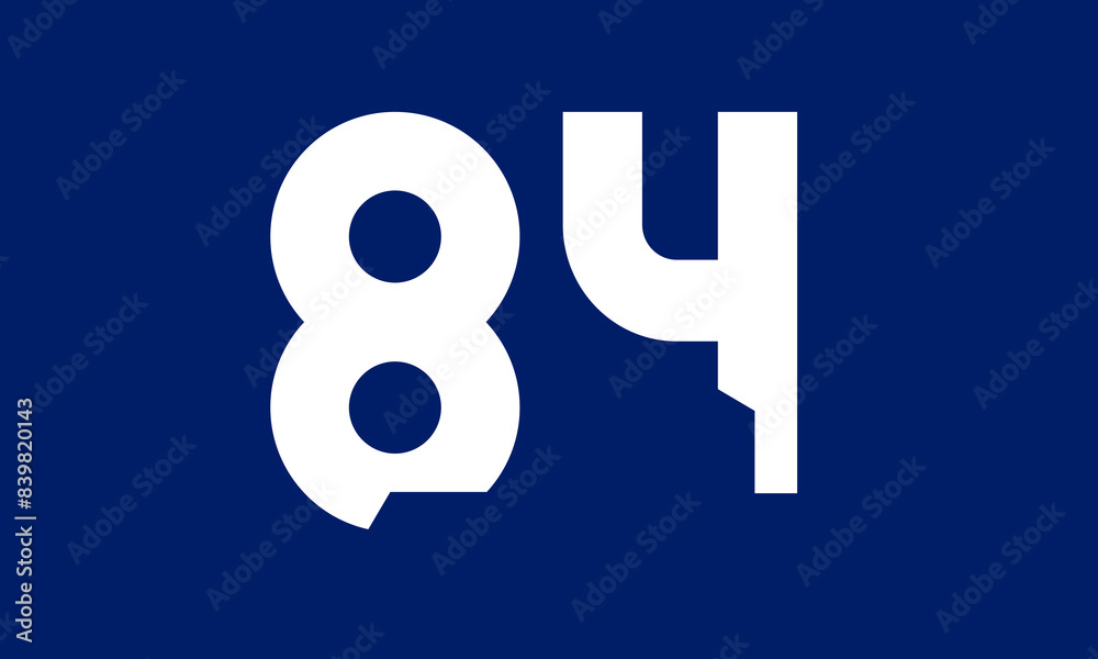 Fototapeta premium Number Tech Blue Modern Logo