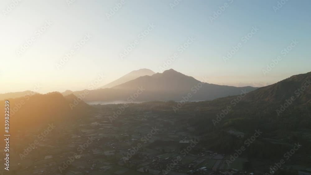 Aerial video above the mountain village Tor Caldera rice fields. Indonesia Aerial video above the mountain village Tor Caldera rice fields. Indonesia