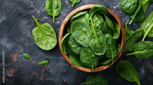 Spinach is a leafy green vegetable rich in iron  vitamins A  C  and K  as well as folate and antioxidants.  