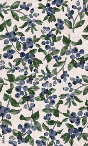 Blueberries camouflage seamless pattern