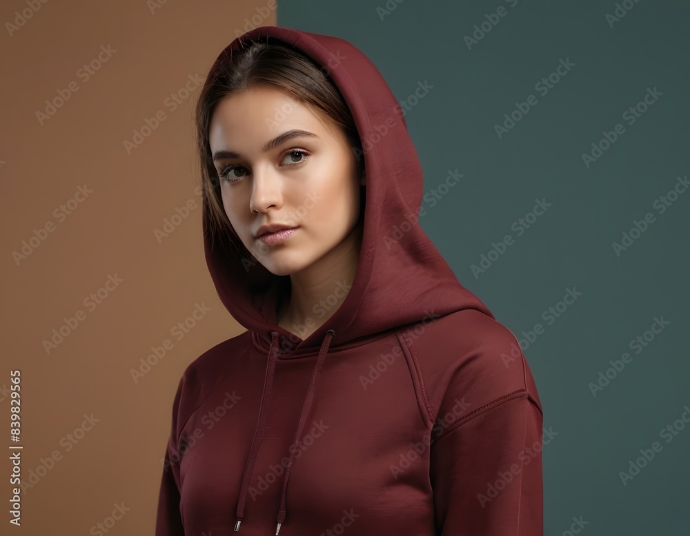 Hoodies mockup, model wearing plain hoodie. Hoodies mockup, model wearing plain hoodie.
