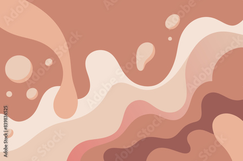 fluid background with liquid shapes in gentle blush and muted taupe