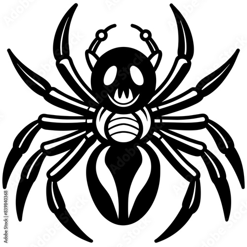 black and white spider