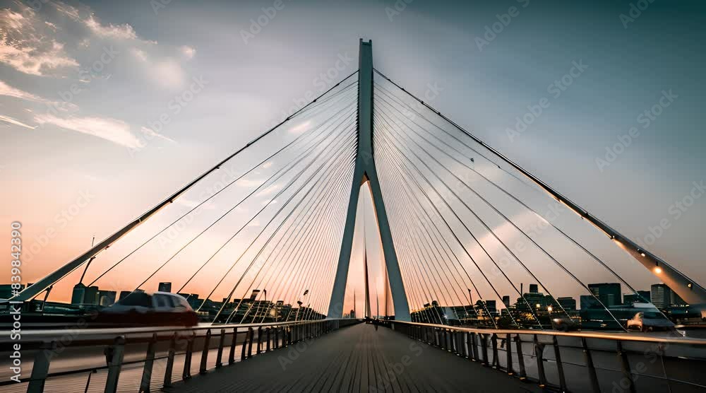 Erasmusbrug. Iconic Rotterdam Landmark Erasmusbrug. Iconic Rotterdam Landmark