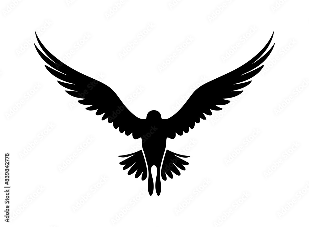 black seagull silhouettes on white background.
black seagull silhouettes on white background.